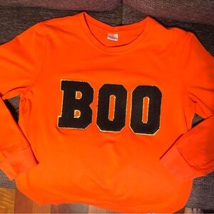 Sparkle in Pink Orange 'BOO' Sweatshirt